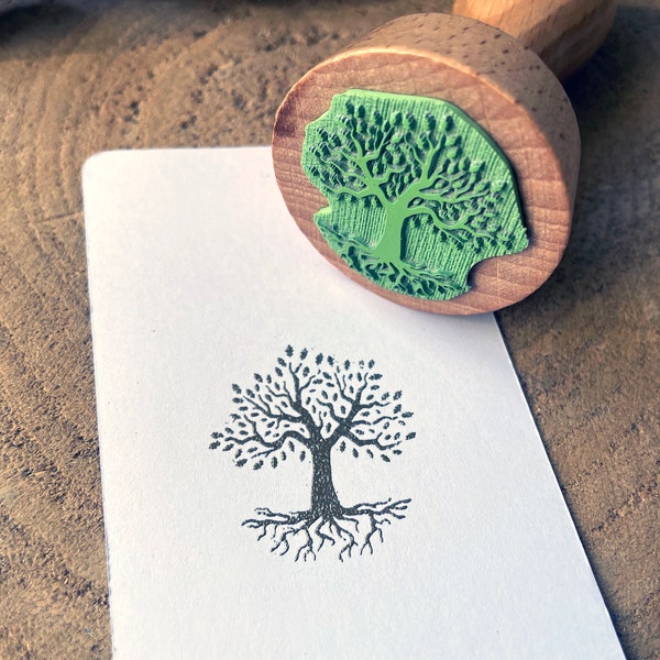 Lebensbaum-Stempel. Baum des Lebens Tintenstempel. Großer Baumstempel. Hochzeitsstempel