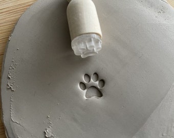 Dog paw pottery stamp. Paw ceramic stamp. Stamp for ceramic pottery.