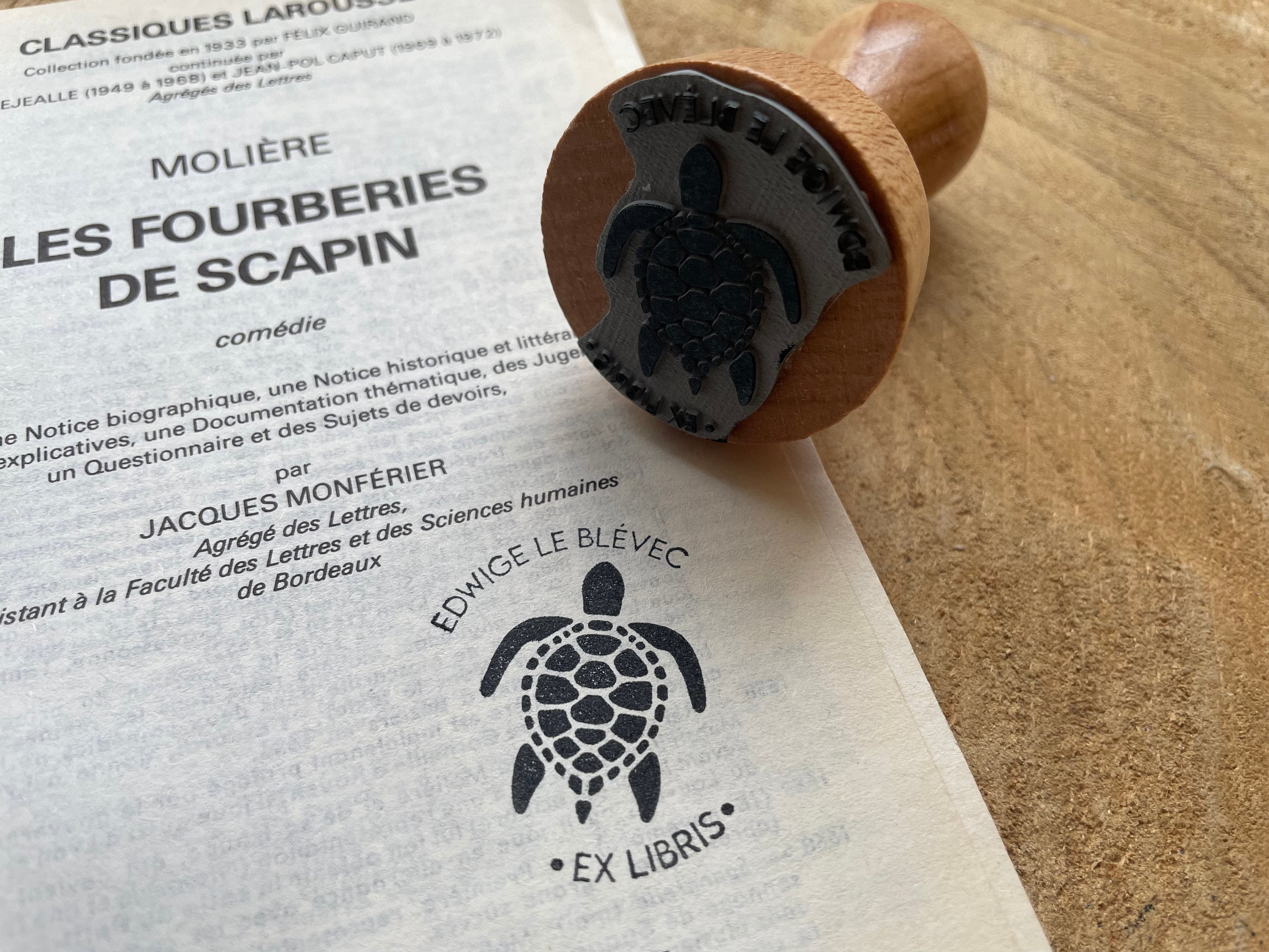 Personalized Turtle Ex Libris Stamp. First Name & Turtle Ink Stamp ...