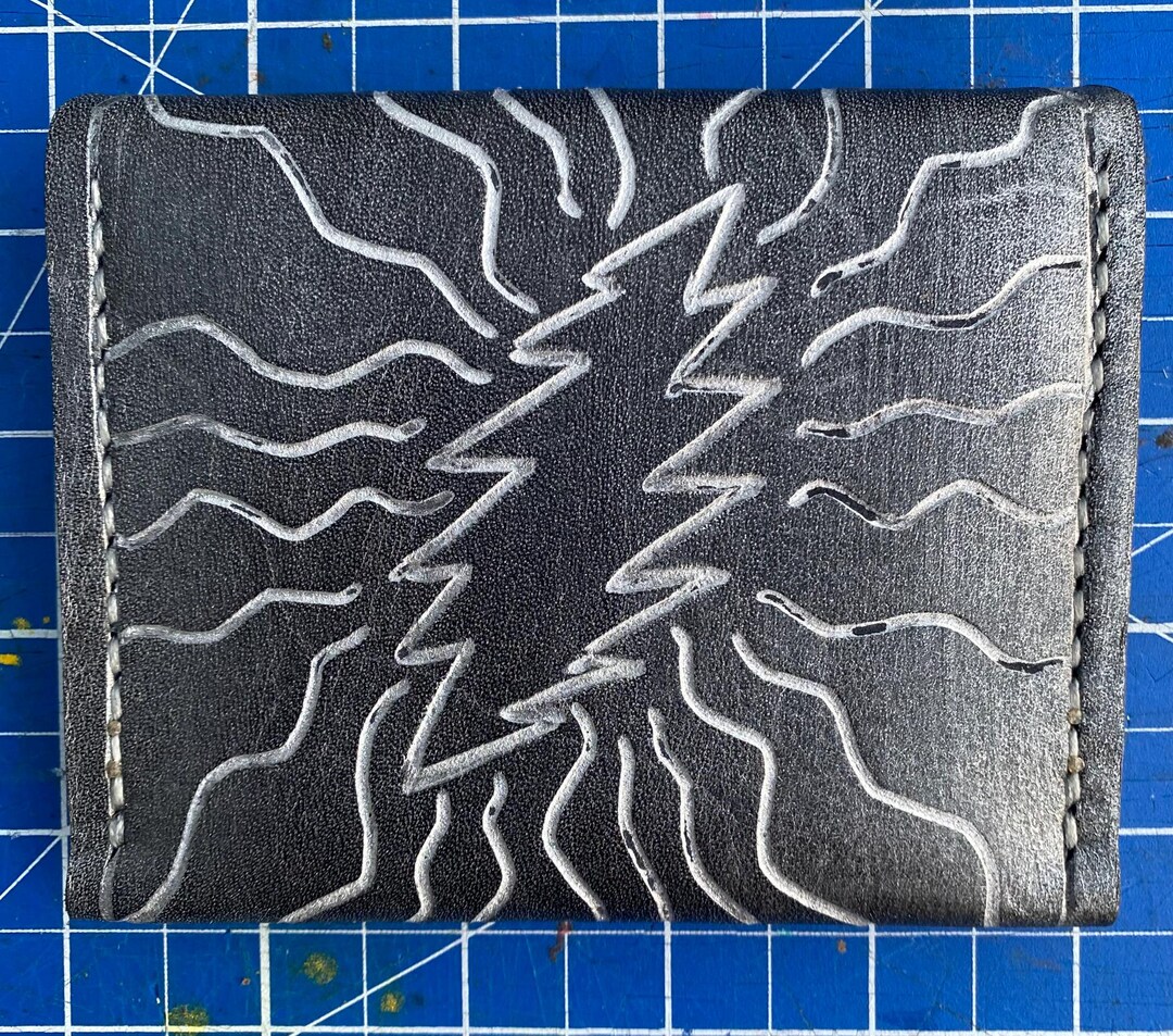 Grateful Dead - Leather Minimalist Wallet With Button Stud - 100% ...
