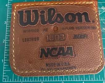 Minimalist Wallet NCAA Genuine Leather Football