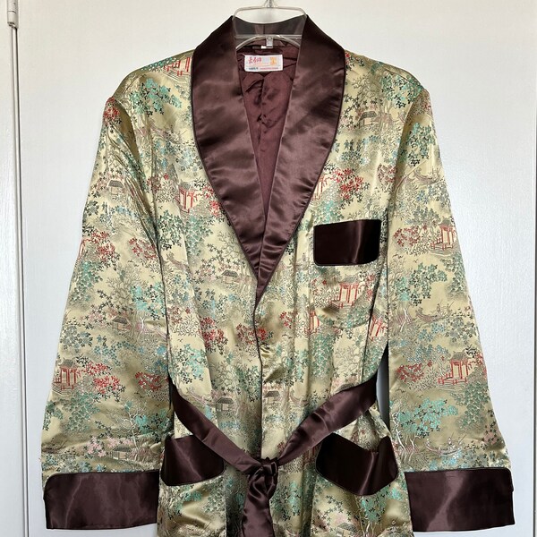 Men’s robe, Chinese style, Vintage 1980’s