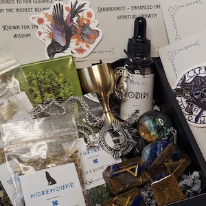 Odin Altar Kit DIY, Ritual Kit, Anointing Oil, Herbs, Norse God Offering Supplies,  Witchy Viking Altar Decor & Tools