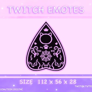 Ouija Twitch Emote - Pink Twitch Emote / Kawaii Twitch Emote / Cute Twitch Emote / Animated Twitch Emote / Sub Badges / Discord Emotes