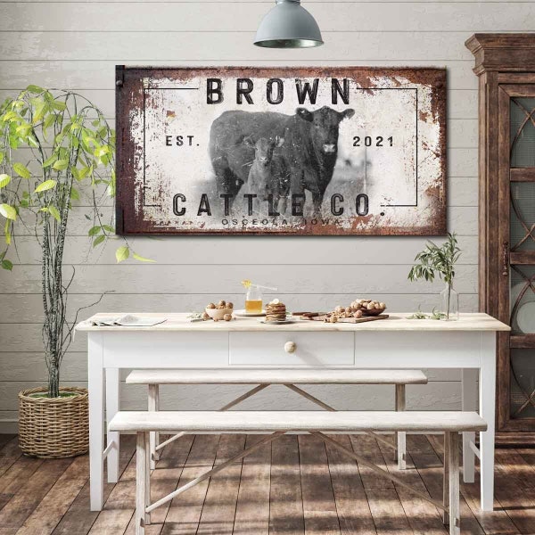 Cattle Ranch Sign,Angus Ranch,Cow Decor,Farmhouse Sign,Cow Sign,Custom Family Name,Farm Decor,Cow Farm Signs,Rustic Cattle Ranch Sign,Cattle