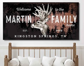 Hunting Decor,Hunting Lodge,Bow Hunting,Deer Sign,Deer Camp Sign,Hunting Lodge Sign,Antler Deer Sign,Hunting Gift,Modern Farmhouse Decor