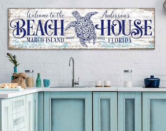 Beach House Decor, Beach Decor,Metal Beach Sign,Outdoor Beach Sign,Coastal Farmhouse Wall Decor,Beach Decor,Beach Welcome Art,Seaturtle Sign