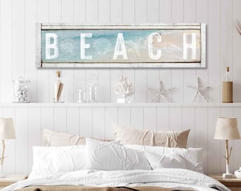 Coastal Wall Decor, Beach House Sign, Modern Farmhouse Coastal Decor, Beach Sign, Metal Beach Sign, Outdoor Beach House Sign, Nautical Sign