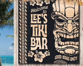 Tiki Bar Sign,Custom Tiki Bar Sign,Pool and Patio Signs,Bar Sign,Backyard Bar Sign,Pool & Patio Sign,Tiki Hut Sign,outdoor tiki bar,Tiki Art