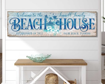Beach House Sign, Beach House Decor, Beach Decor,Metal Beach Sign,Outdoor Beach Sign,Coastal Farmhouse Wall Decor,Beach Decor,Beach Welcome