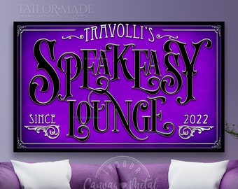 Speakeasy Sign,Lounge Bar Sign,1920's Speakeasy Lounge Sign,Bar Wall Decor,Large Bar Wall Art,Bar Sign,Bar Art,Bourbon Bar Sign, Whiskey Bar