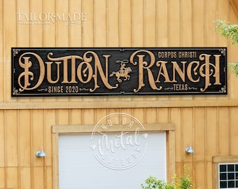 Barn Signs, Large Metal Signs, Metal Artwork, Western Ranch Sign, Cattle Ranch Sign, Family Name Sign, Personalized Sign, Farm sign, Signs