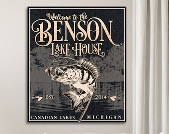 Custom Lake House Sign, Lake House Signs Personalized, Welcome to the Lake Signs,Metal Lake House Signs,Modern Farmhouse Wall Decor for Lake