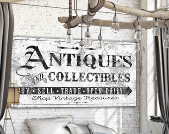 Antiques Sign, Antique and Collectibles Signs, Vintage Goods Signs, Vintage Antique Market Sign, Flea Market Sign,Modern Farmhouse Decor,Art