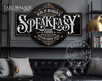 Speakeasy Decor Sign, Bar Sign, Bourbon Bar Sign, Bar Wall Decor, Metal Bar Signs, Bar Sign, Bar Art, Round Whiskey Sign, 1920's Bar Decor