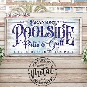 Panneaux de piscine, décoration de piscine, panneau de piscine, art mural de ferme moderne, panneau de bar et de grill dans l'arrière-cour, panneaux de piscine, décoration de piscine personnalisée, art