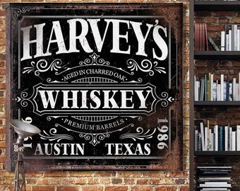 Bourbon Bar Sign, Whiskey Bar Sign, Bar Signs Personalized, Bourbon Sign,Modern Farmhouse Sign,Basement Bar Wall Decor,Whiskey bar decor