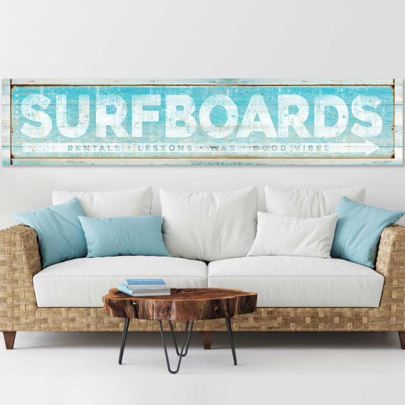 coastal Decor, Surfboard decor, surfboard wall art, surfboard art, surf signs decor, surf signs wooden, boys room ideas, Boys surf room sign