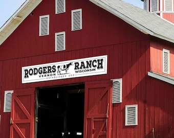 Barn Sign, Business Sign, Large Metal Sign, Metal Artwork,Farm Decor,Personalized Sign,Outdoor Sign, Cow Sign, Cattle Sign, Ranch Sign, Sign