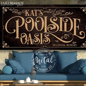 Panneau de piscine personnalisé, Panneau de piscine personnalisé, Panneau de piscine et de terrasse, Panneau de patio, Décoration de plage de piscine, Panneau de bord de piscine, Panneau de terrasse, Décoration de piscine personnalisée