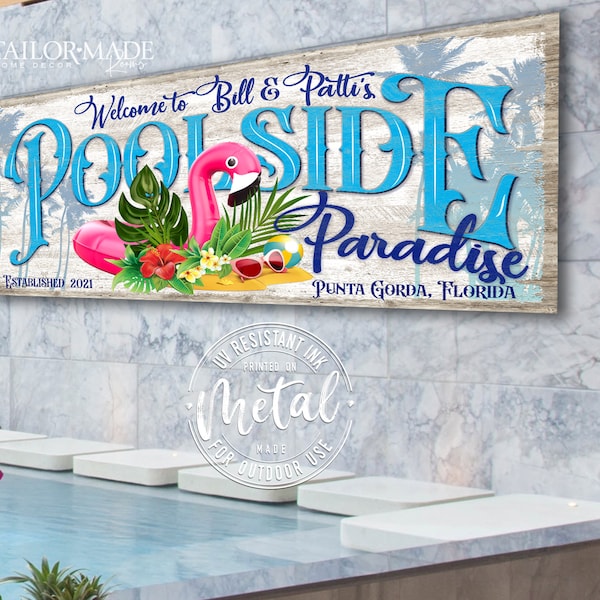 Pool signs, Pool & Patio Sign, Modern Farmhouse Wall Art,Backyard Bar and Grill Sign,Pool Signs,Metal Pool Signs,Tropical Pool Sign,pool art