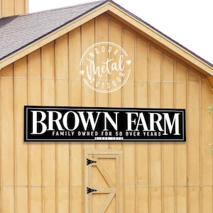 Barn Sign, Large Metal Sign, Metal Artwork, Metal Barn Signs, Large Custom Sign, Outdoor Metal Signs, Personalized Sign, Family Name Signs