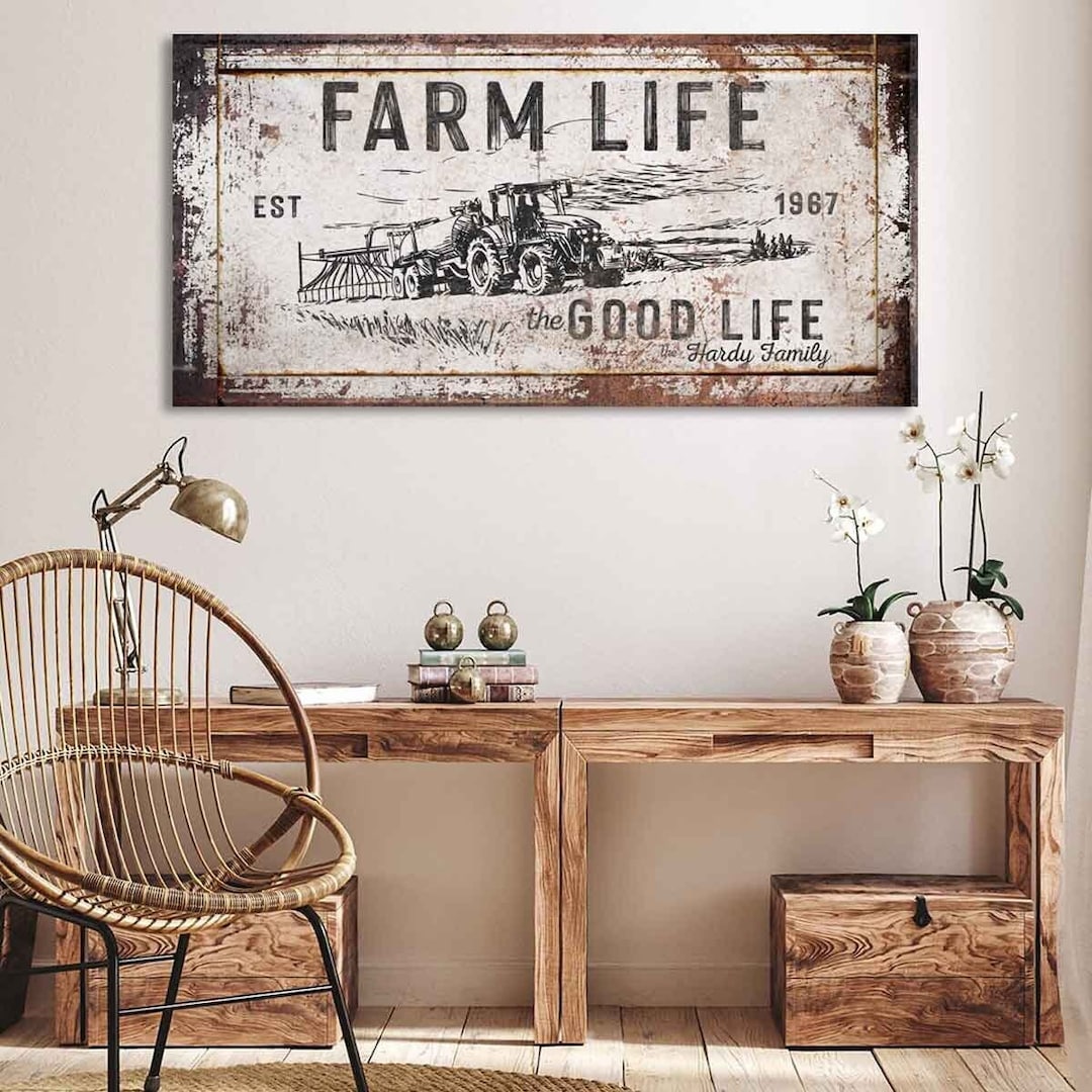 Farmhouse Decor,farmhouse Sign,tractor Sign,farmlife Sign,farmhouse ...