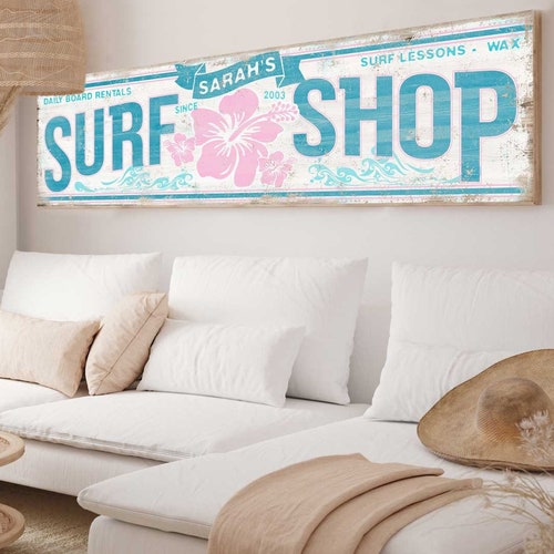 Surfing Art Surf Wall Decor Surfer Girl Artsurfboard Decor Etsy