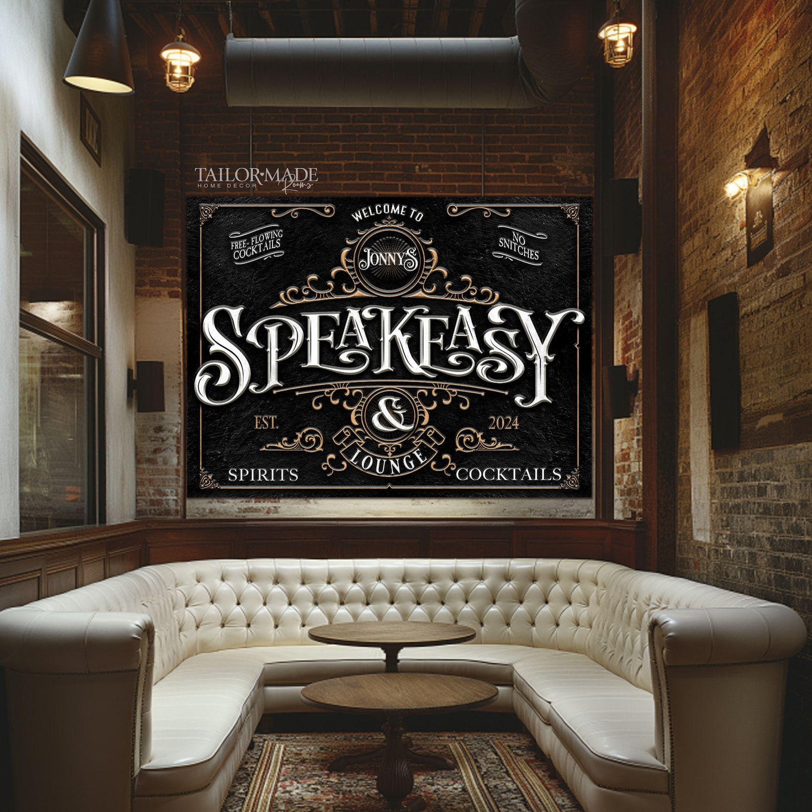 Speakeasy Sign, Speakeasy Bar and Lounge, Bar Signs, Personalized Bar ...