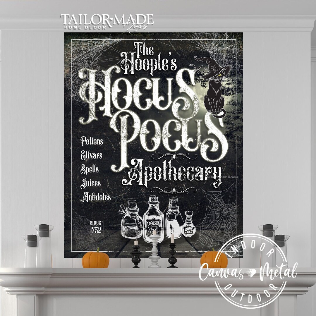 Halloween Signs Hocus Pocus Decor,halloween Home Decor,halloween Wall ...