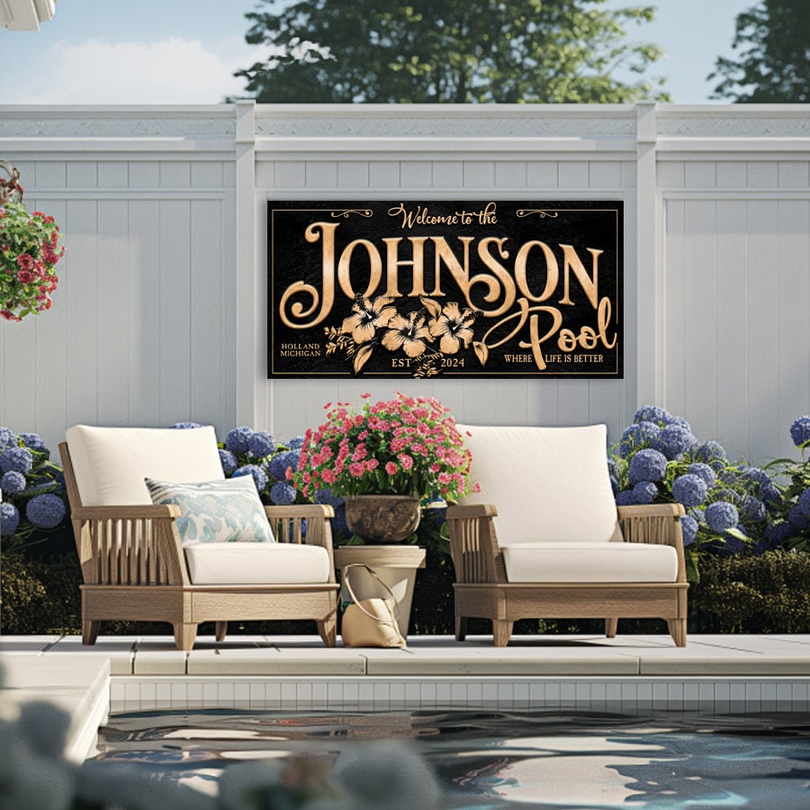 Pool Signs Custom Pool and Patio Sign, Pool Sign, Custom Pool Sign, Patio Decor, Pool ...