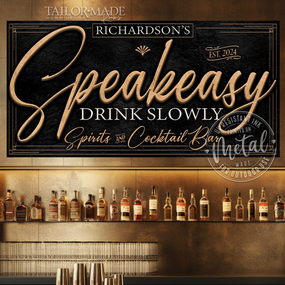 Speakeasy Sign, Lounge Bar Sign, Speakeasy Lounge Sign,bar Wall Decor ...
