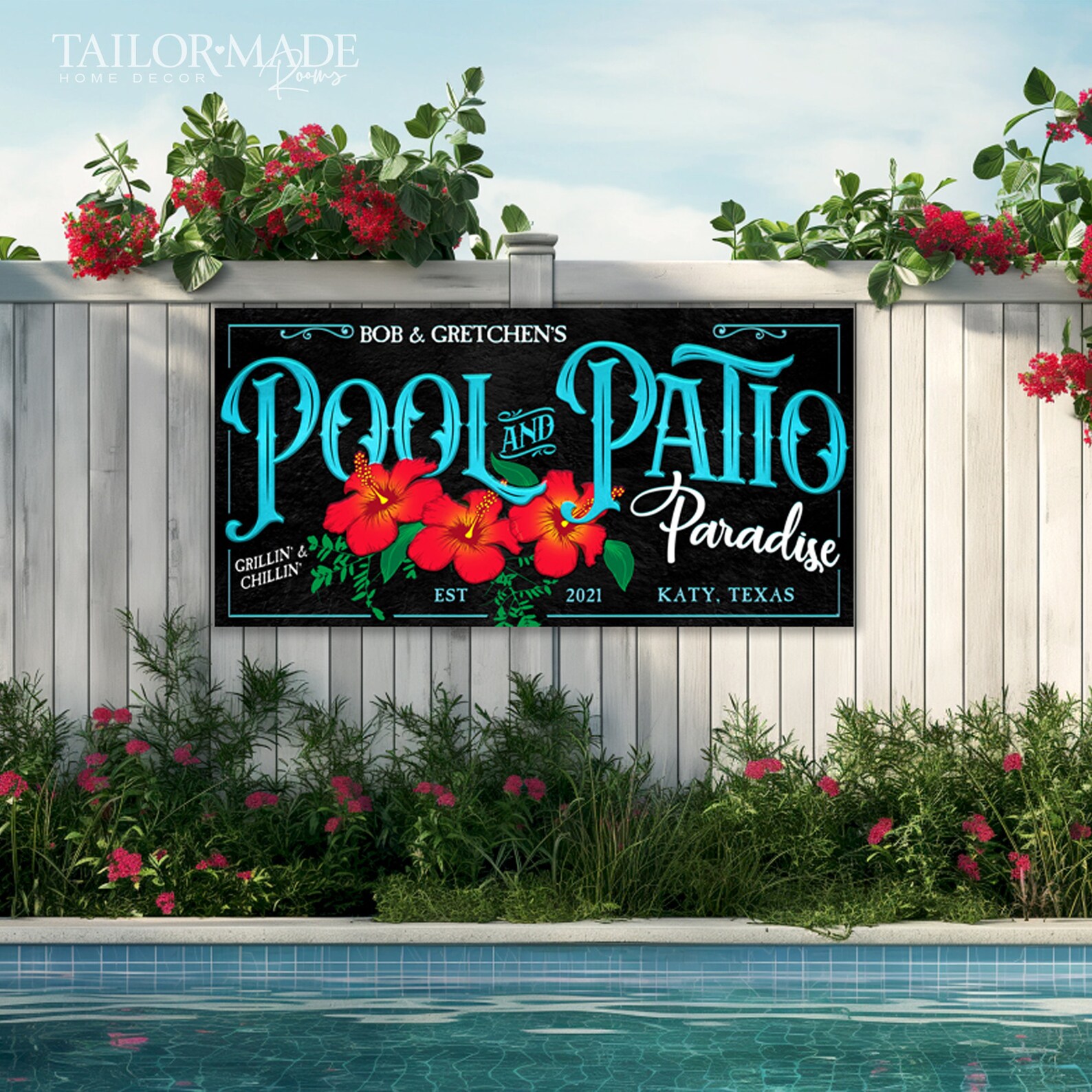 Pool Signs Custom Pool and Patio Sign, Personalized Pool Sign, Custom Pool Sign,patio ...