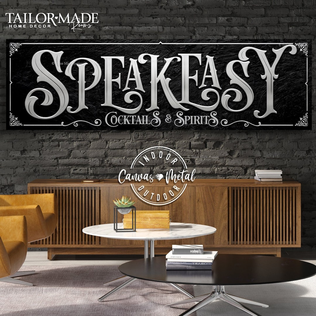 Speakeasy Sign, Bar Decor, Bar Wall Decor, Speakeasy Lounge, Bar Sign