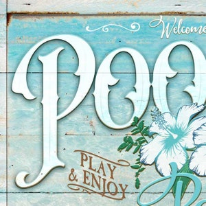 Custom Personalized Pool Sign – 24x24 Inches, Aluminum Composite, Fade Resistant, Made In USA (Blue)