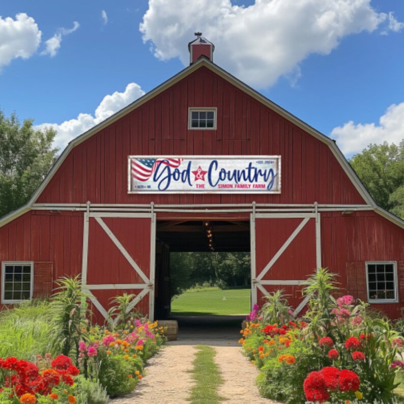 Barn Sign, Business Sign, Large Metal Sign, Metal Artwork, 4th of July ...