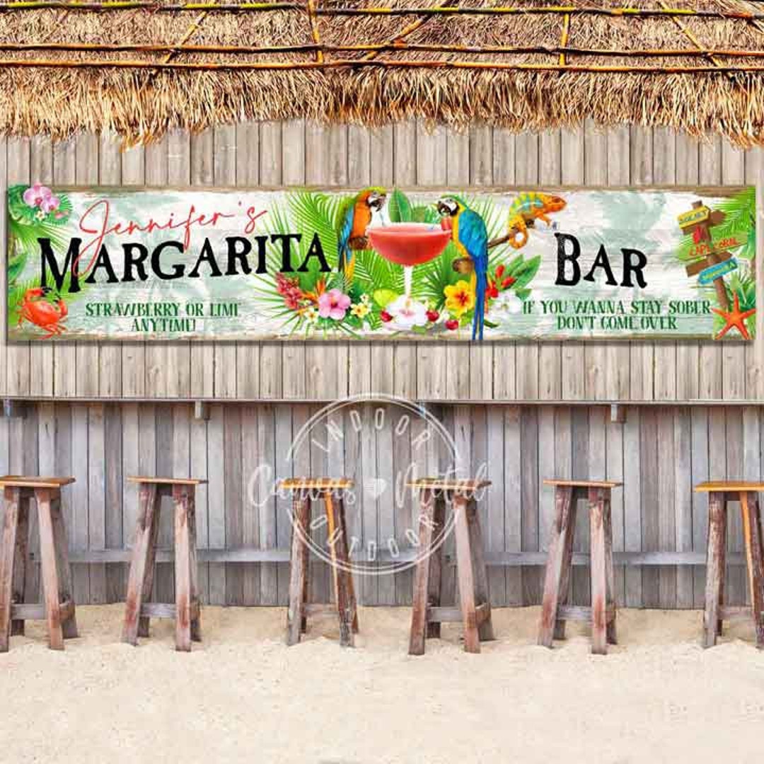Bar Sign, Margarita Sign, Tiki Bar Sign,tiki Decor, Pool & Patio Sign