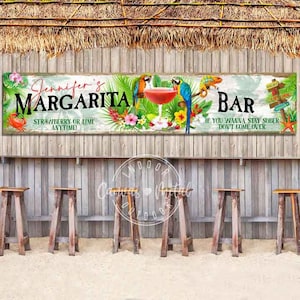 Bar Sign, Margarita Sign, Tiki Bar Sign,Tiki Decor, Pool & Patio Sign, Tropical Tiki Bar Sign,Custom Tiki Bar Sign,Bar Sign, Tiki Decor, bar