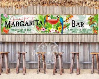 Bar Sign, Margarita Sign, Tiki Bar Sign,Tiki Decor, Pool & Patio Sign, Tropical Tiki Bar Sign,Custom Tiki Bar Sign,Bar Sign, Tiki Decor, bar