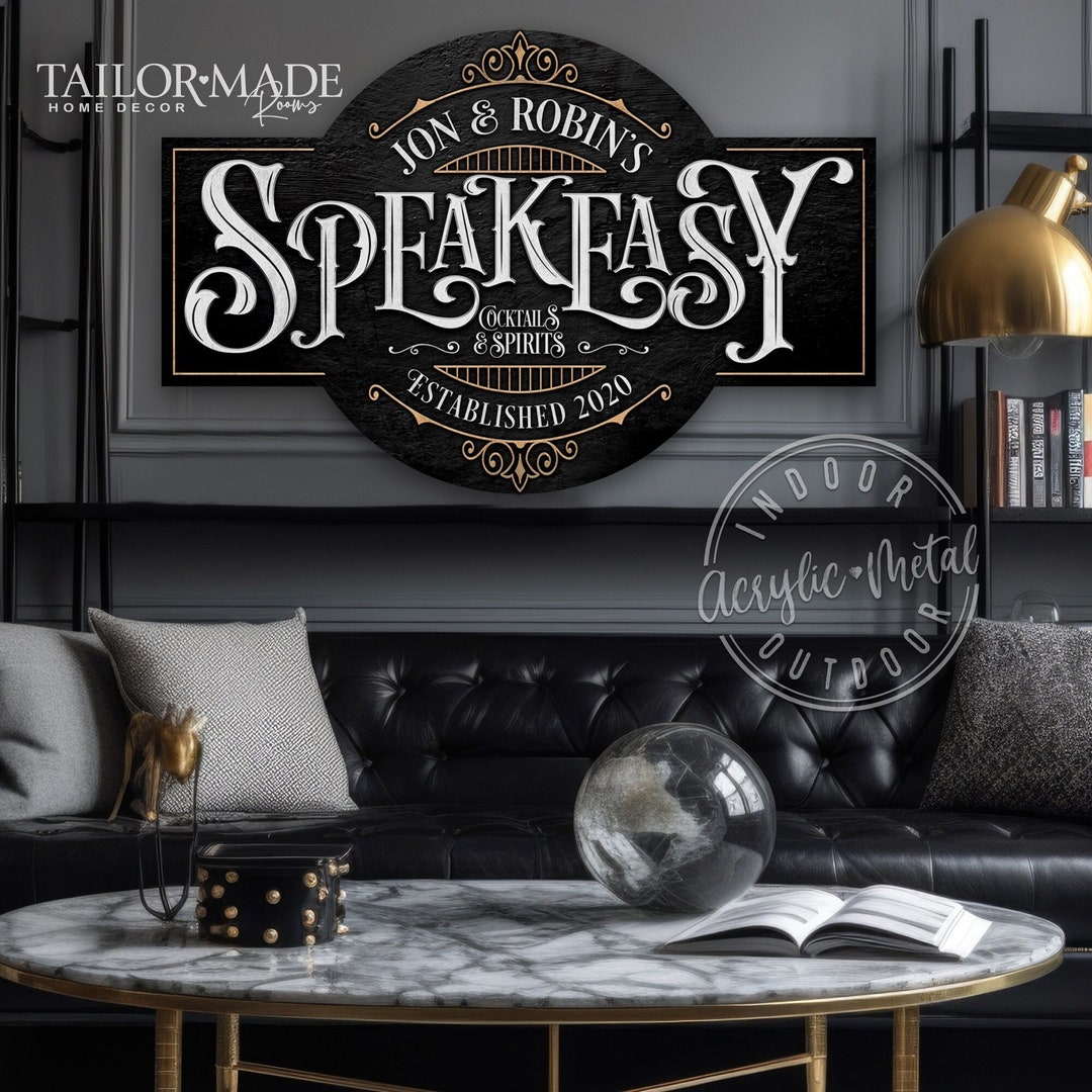 Speakeasy Decor Sign, Bar Sign, Bourbon Bar Sign, Bar Wall Decor, Metal Bar Signs, Bar Sign, Bar ...