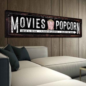 Movie Room Sign, Theater Sign, Movie Wall Decor, Movie Room Decor ...
