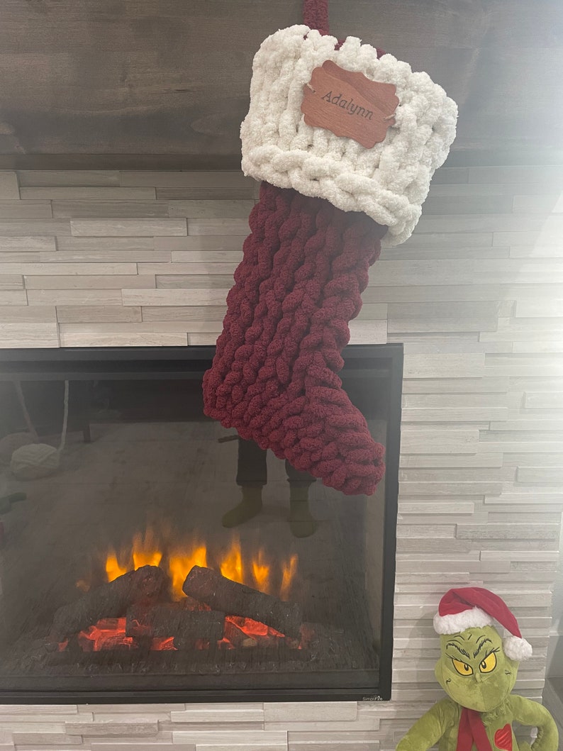 Chunky Knit Stocking Etsy