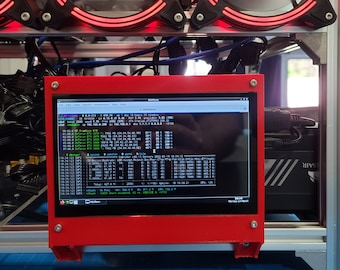 Support de montage d'écran imprimé en 3D pour les mineurs de crypto-monnaies GPU.