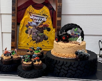 Monster Truck Tire Cake Stand