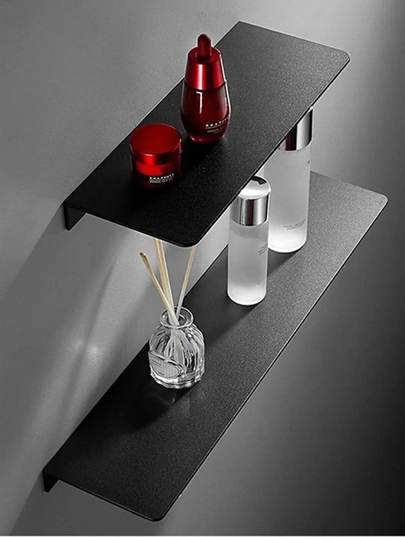 Black Minimalist Floating Shelf