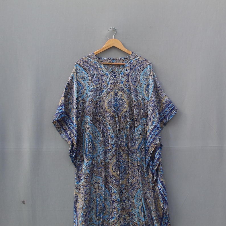 Boho style maxi caftan robe ideal for summer vacations