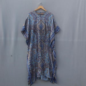 Soft silk blend lounge dress with relaxed fit and airy feel
