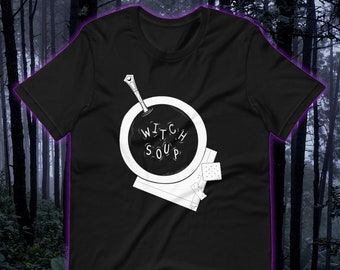 witch soup | Black Witchy T-Shirt | Halloween Tee | Graphic Shirt | Goth T-Shirt