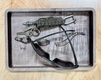 Personalized Alligator Catch All Wooden Tray Organizer