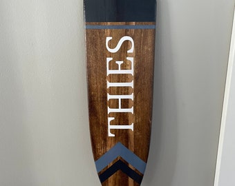 Custom Last Name Wood Canoe Paddle